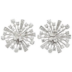 Bvlgari Fireworks Diamond Earrings 18 Karat White Gold
