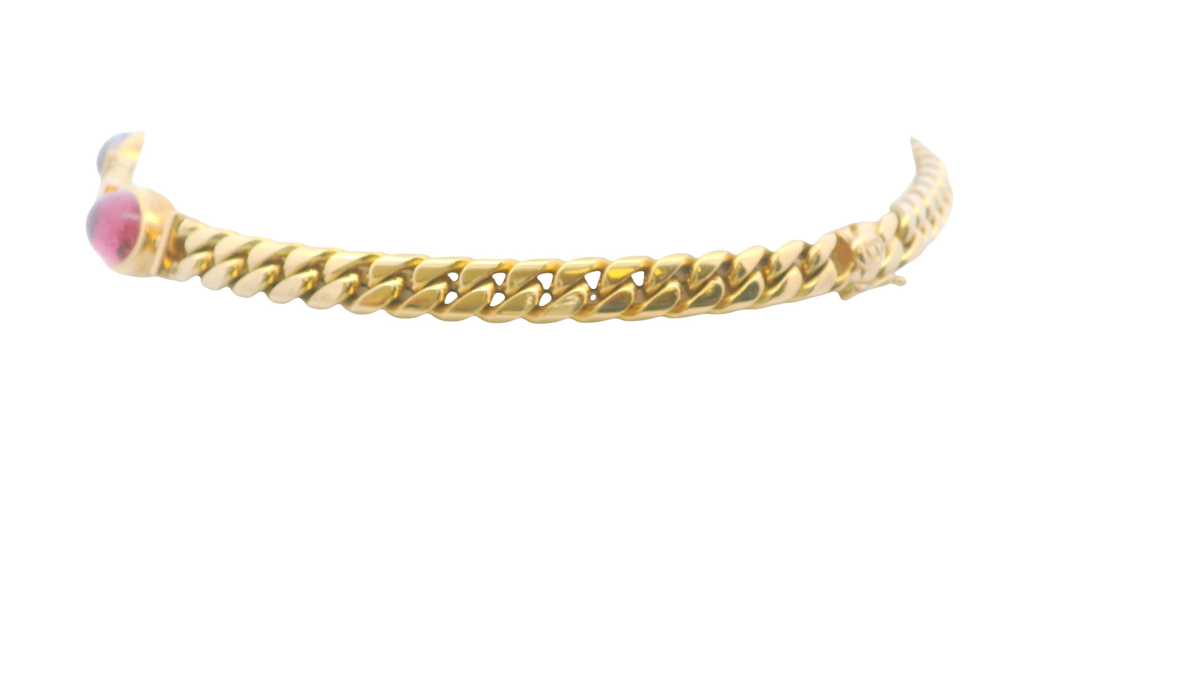 Bvlgari Five Station Mixed Cabochon Gemstone Necklace in 18K Yellow Gold In Excellent Condition For Sale In Great Neck Plaza, NY