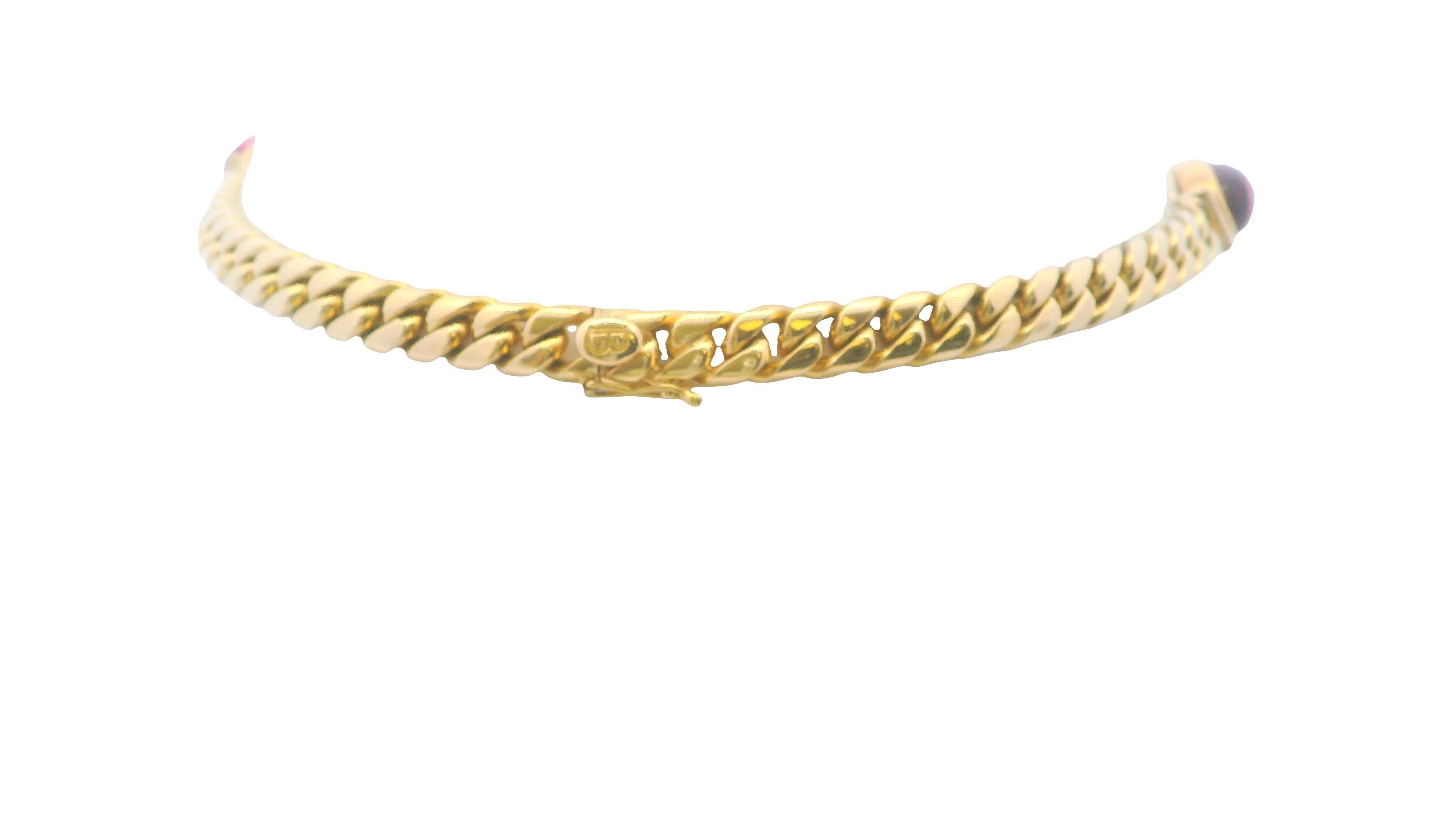 Women's Bvlgari Five Station Mixed Cabochon Gemstone Necklace in 18K Yellow Gold For Sale