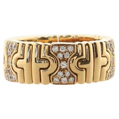 Bvlgari Flexible Parentesi Ring 18K Yellow Gold and Diamonds