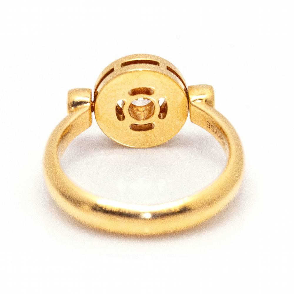 Brilliant Cut BVLGARI FLIP Ring with Diamond For Sale