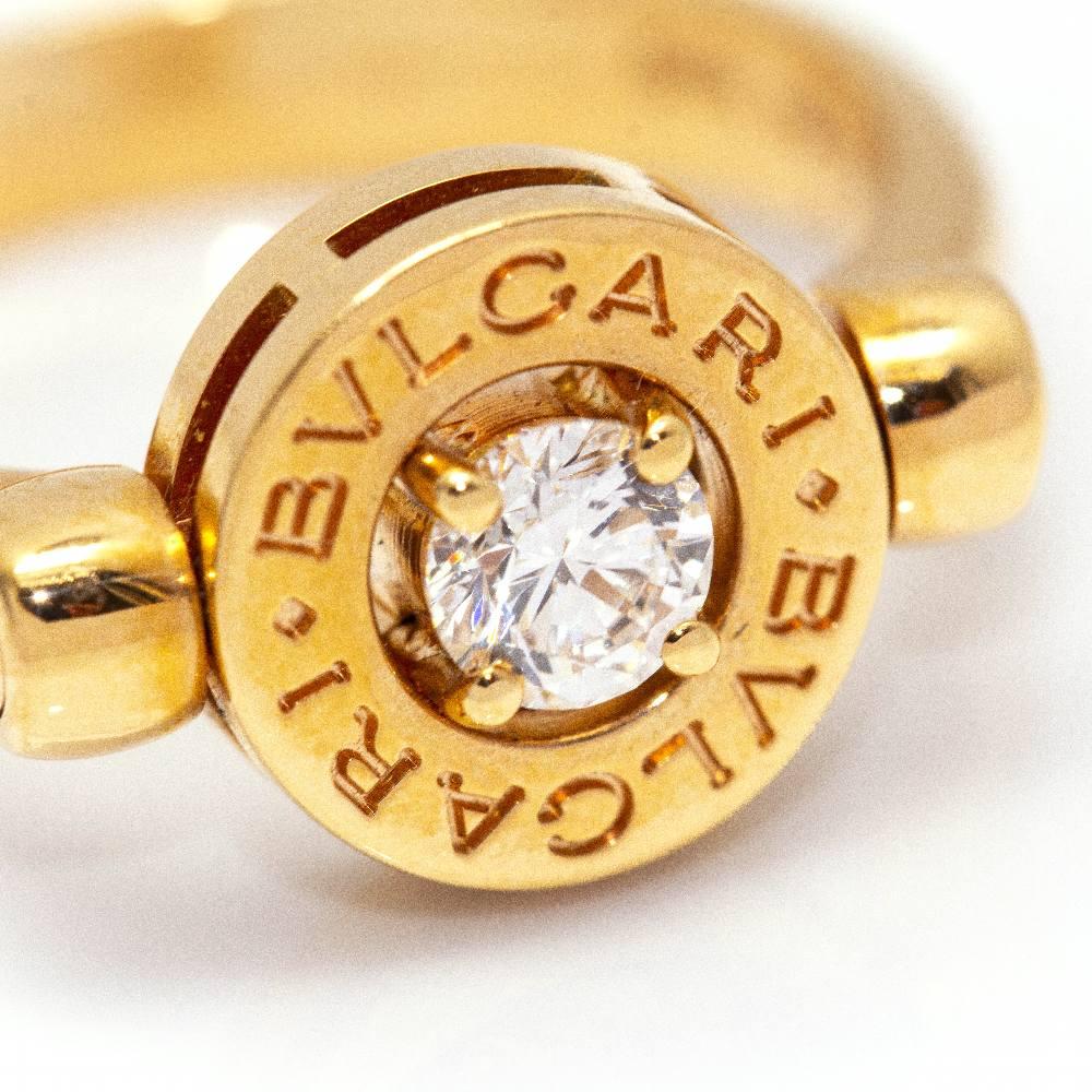 Women's BVLGARI FLIP Ring with Diamond For Sale