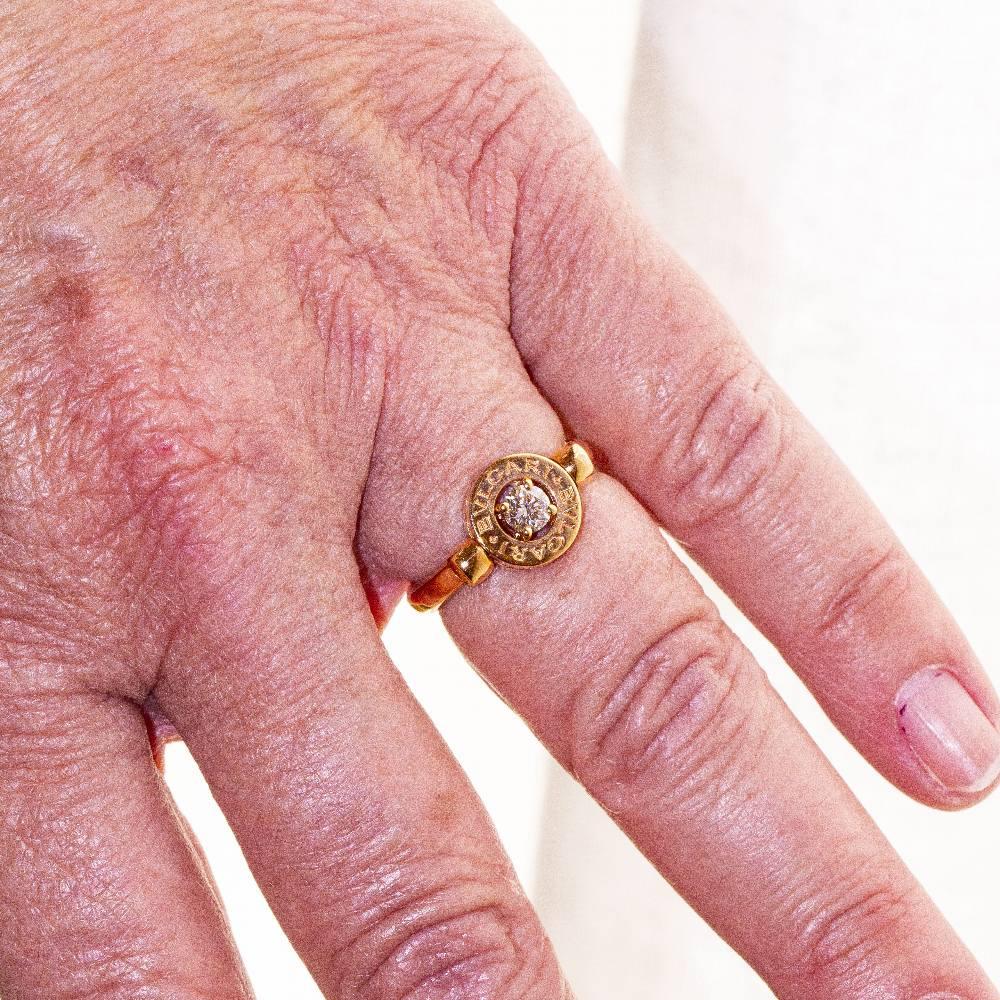 BVLGARI FLIP Ring with Diamond For Sale 3