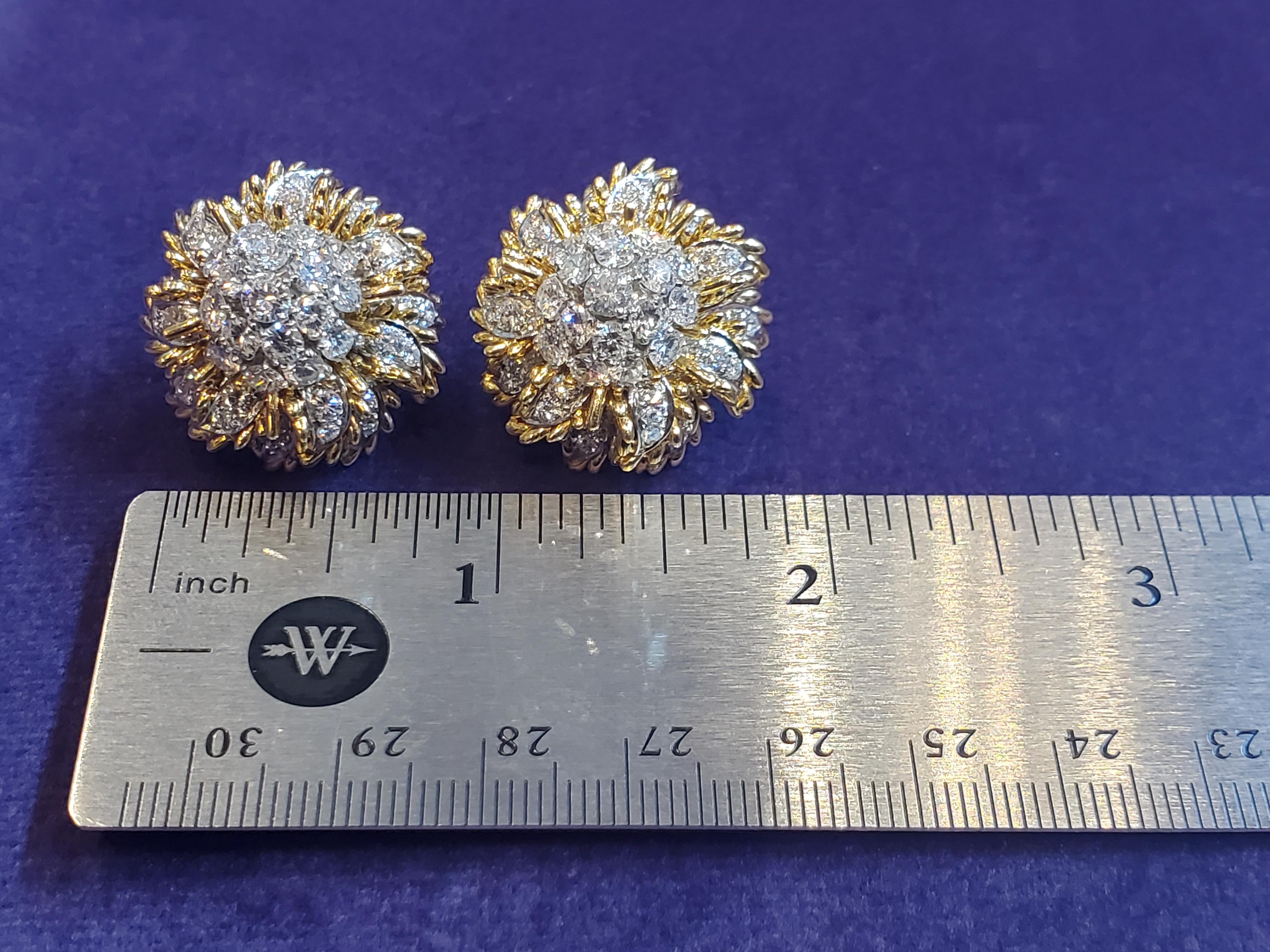 Bvlgari Floral Gold & Diamond Earrings  8