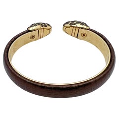 Bvlgari Forever Serpenti Leather Cuff Bracelet