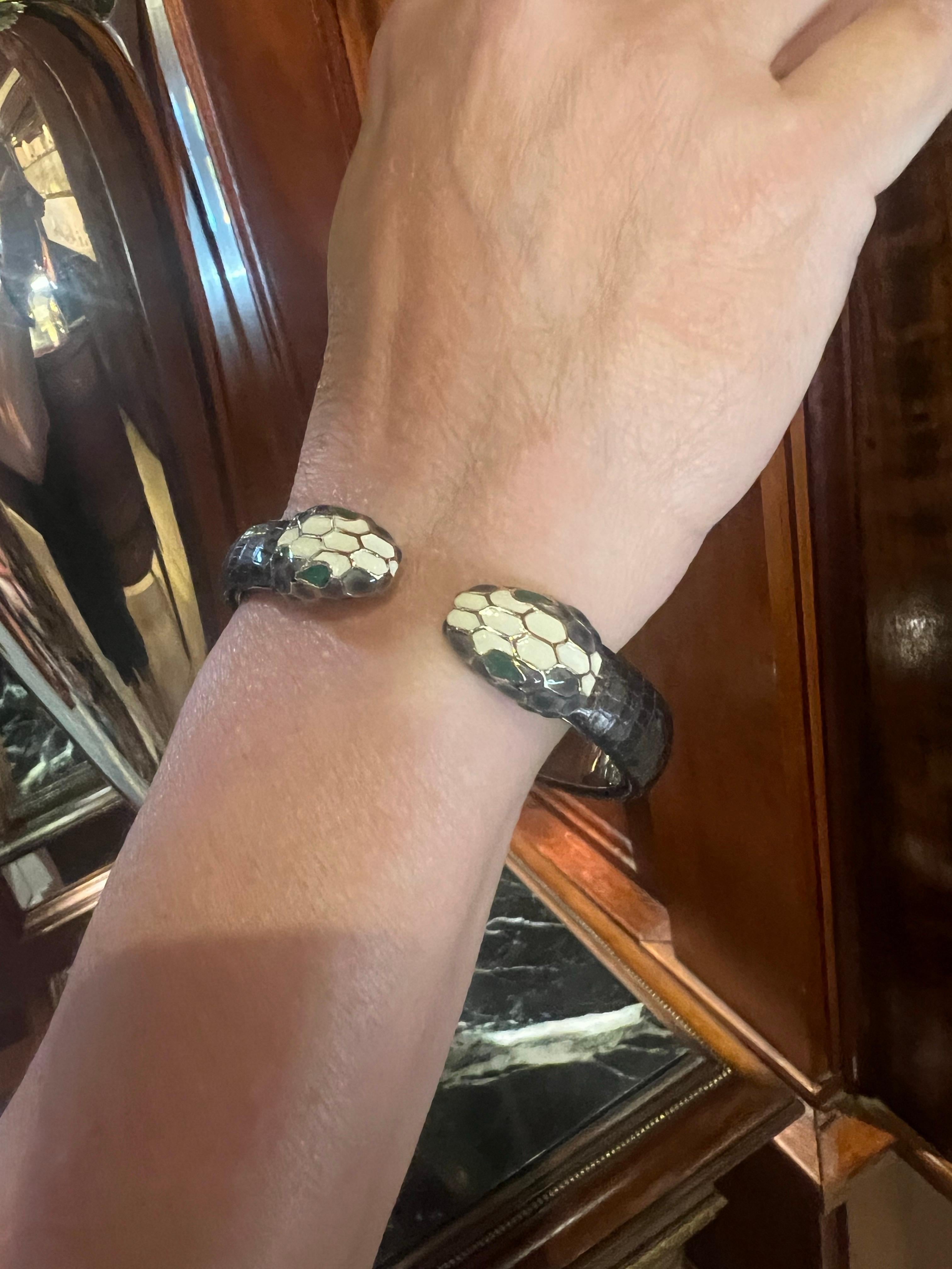 Bracciale in pelle Bvlgari Forever Serpenti in vendita 1