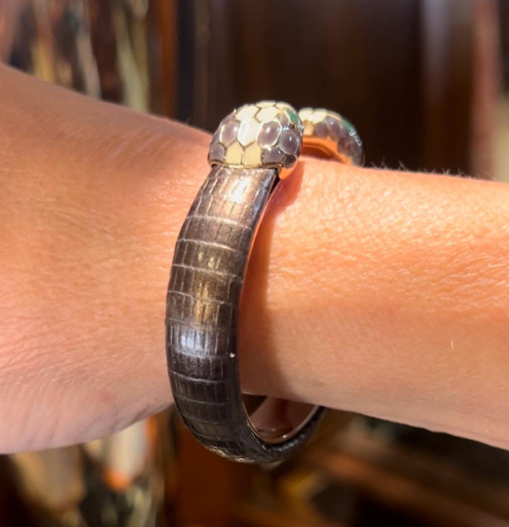 Bracciale in pelle Bvlgari Forever Serpenti in vendita 2