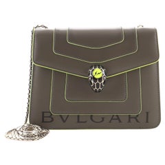 Bvlgari Fragment Serpenti Forever Quadratische Umhängetasche aus Leder