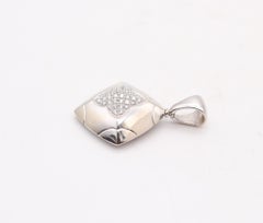 BVLGARI France Pyramid Large Pendant In 18Kt White Gold With VS Diamonds