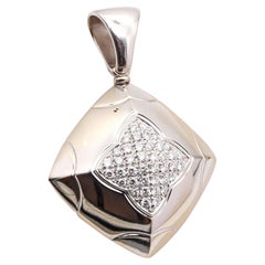 BVLGARI France Pyramid Large Pendant In 18Kt White Gold With VS Diamonds