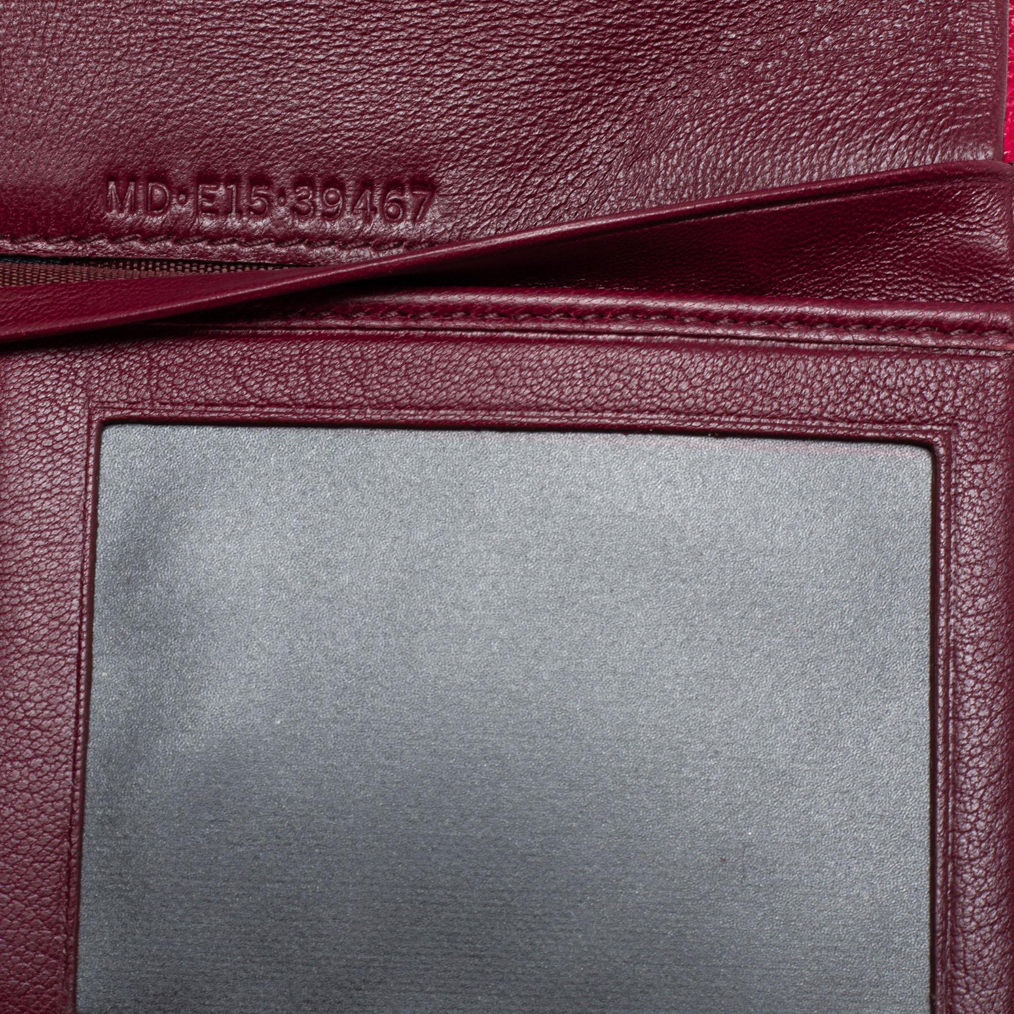 Bvlgari Fuchsia Leather Bvlgari Trifold Wallet 1