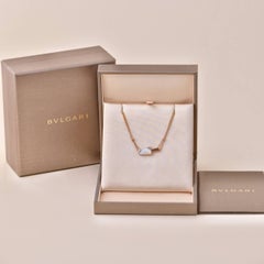 Bvlgari Gelati Diamond Mother of Pearl 18k Rose Gold Pendant Necklace
