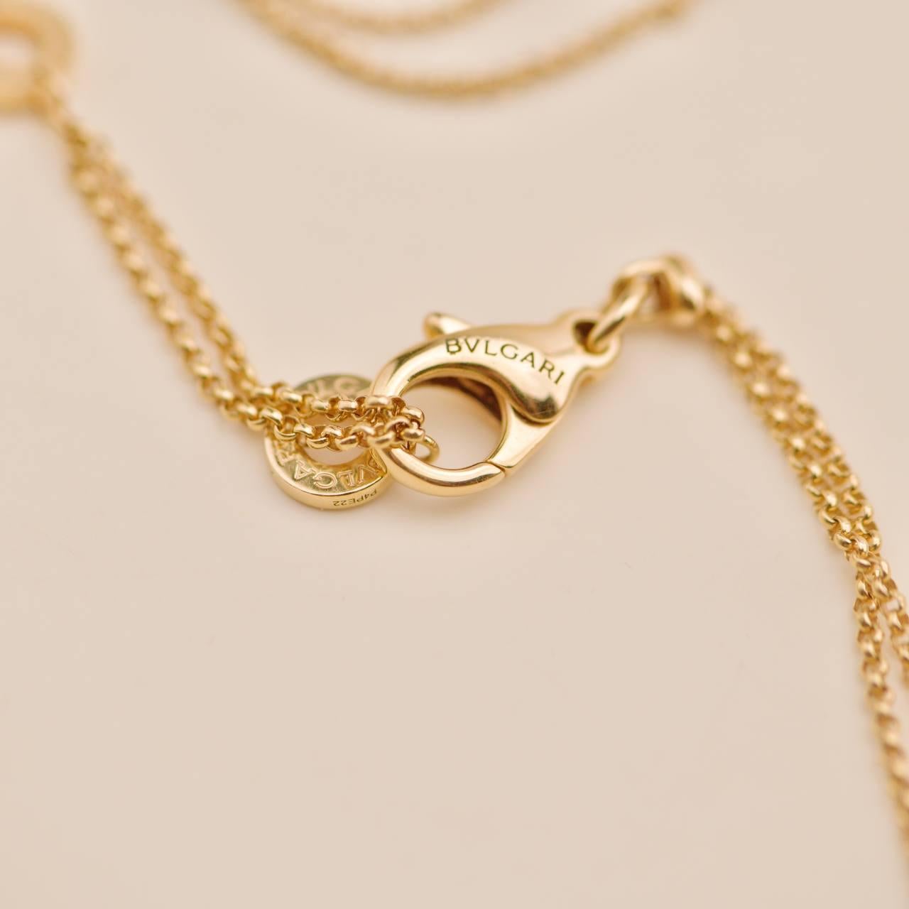 Halskette mit Anhänger, Bvlgari Gelati Diamant Perlmutt 18k Roségold im Angebot 1