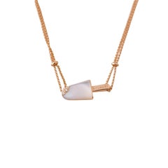 Bvlgari Gelati Diamond Mother of Pearl 18k Rose Gold Pendant Necklace