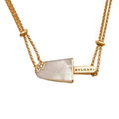 Bvlgari Gelati Diamond Mother of Pearl 18k Rose Gold Pendant Necklace