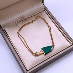 BVLGARI - Bracelet en or rose 18 carats, malachite et diamants Gelati