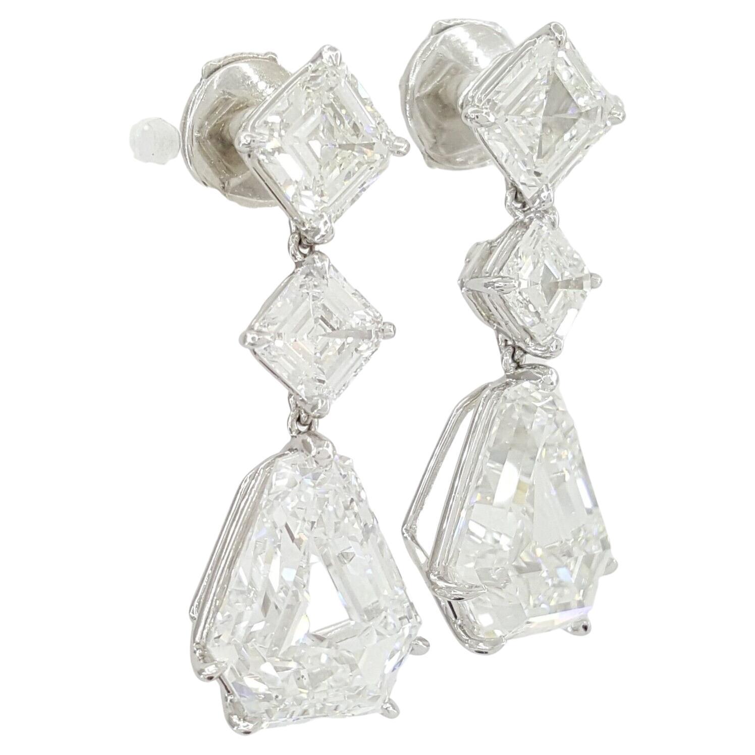 BVLGARI GIA Certified 13.90 Carat Diamond Earrings For Sale 1