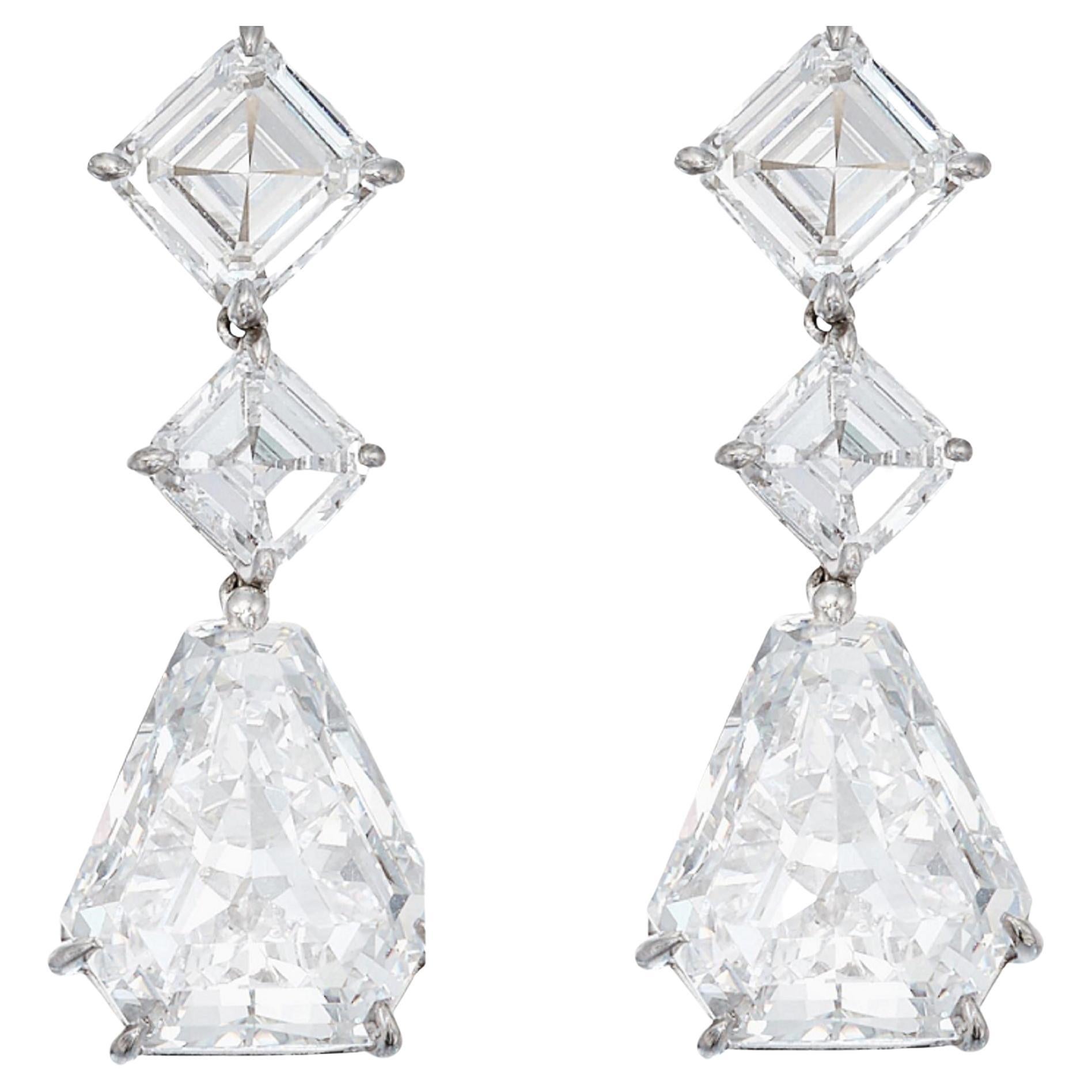 BVLGARI GIA Certified 13.90 Carat Diamond Earrings For Sale