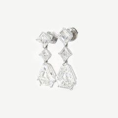 BVLGARI GIA Certified 14 Carat Diamond Drop Earrings