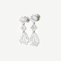 BVLGARI GIA Certified 14 Carat Diamond Drop Earrings
