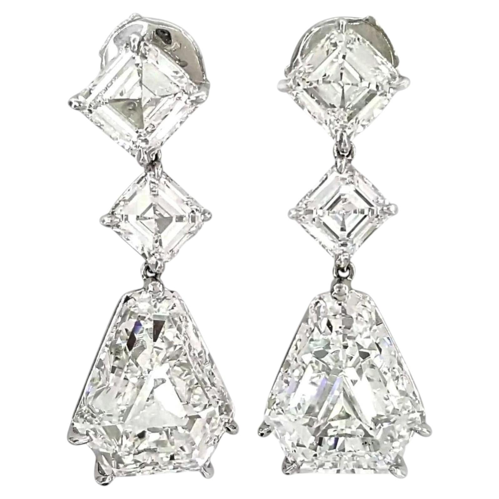 Orecchini a goccia con diamanti da 14 carati certificati GIA di BVLGARI