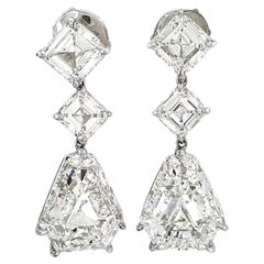 BVLGARI GIA Certified 14 Carat Diamond Drop Earrings