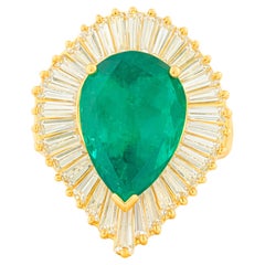 Bvlgari GIA Certified 6 Carat Colombian Emerald Diamond Ring