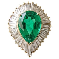 Bvlgari GIA Certified 6 Carat Colombian Emerald Diamond Ring