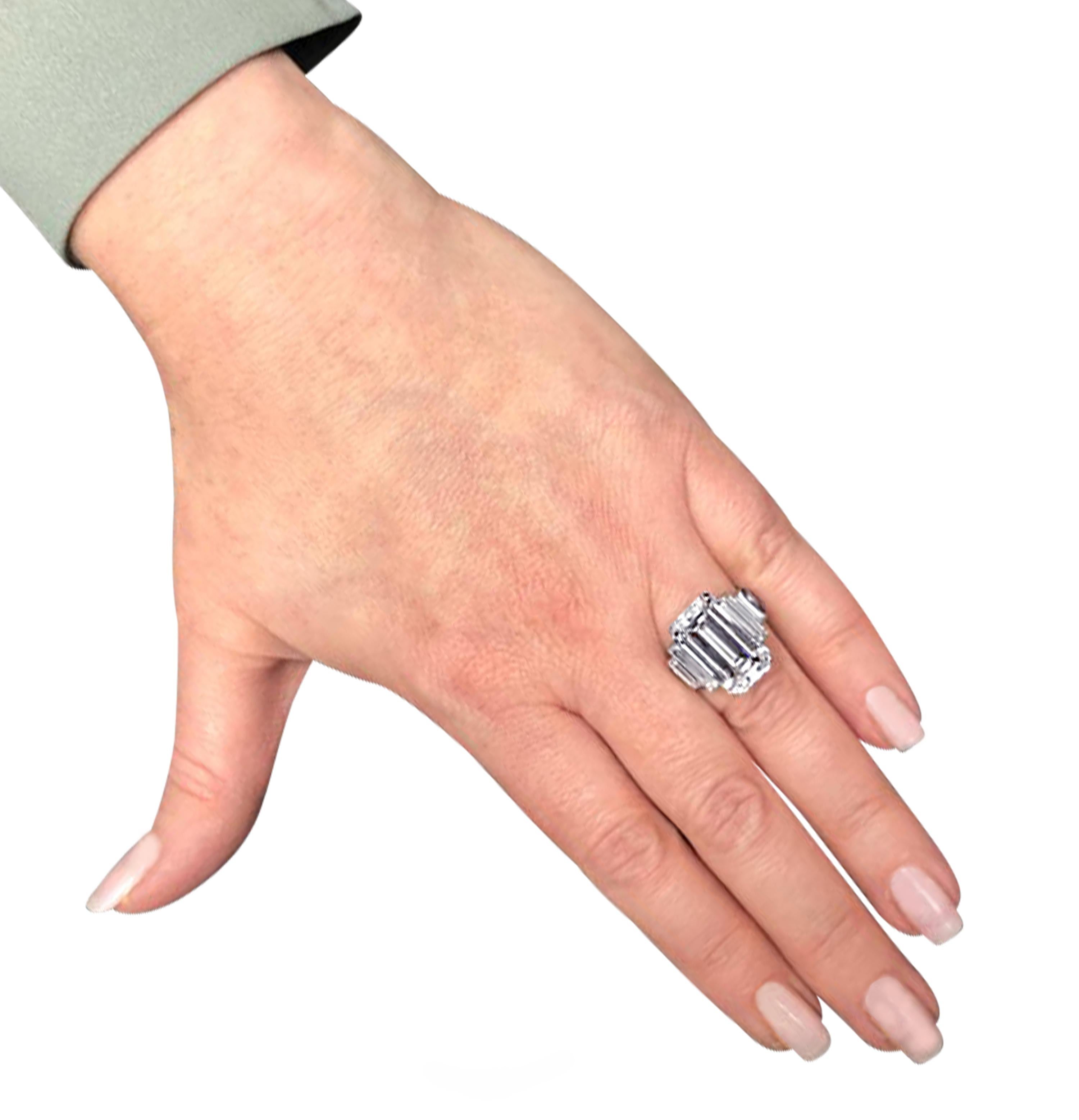 Bulgari GIA Certified 9.46 Carat Emerald Cut Diamond Engagement Ring In Good Condition In Miami, FL