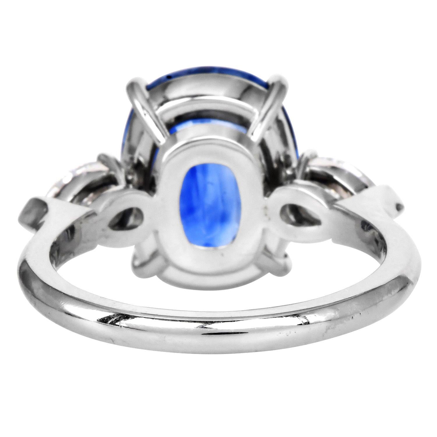 Bvlgari GIA Bague à trois pierres en saphir et diamant Bulgari en vente 6