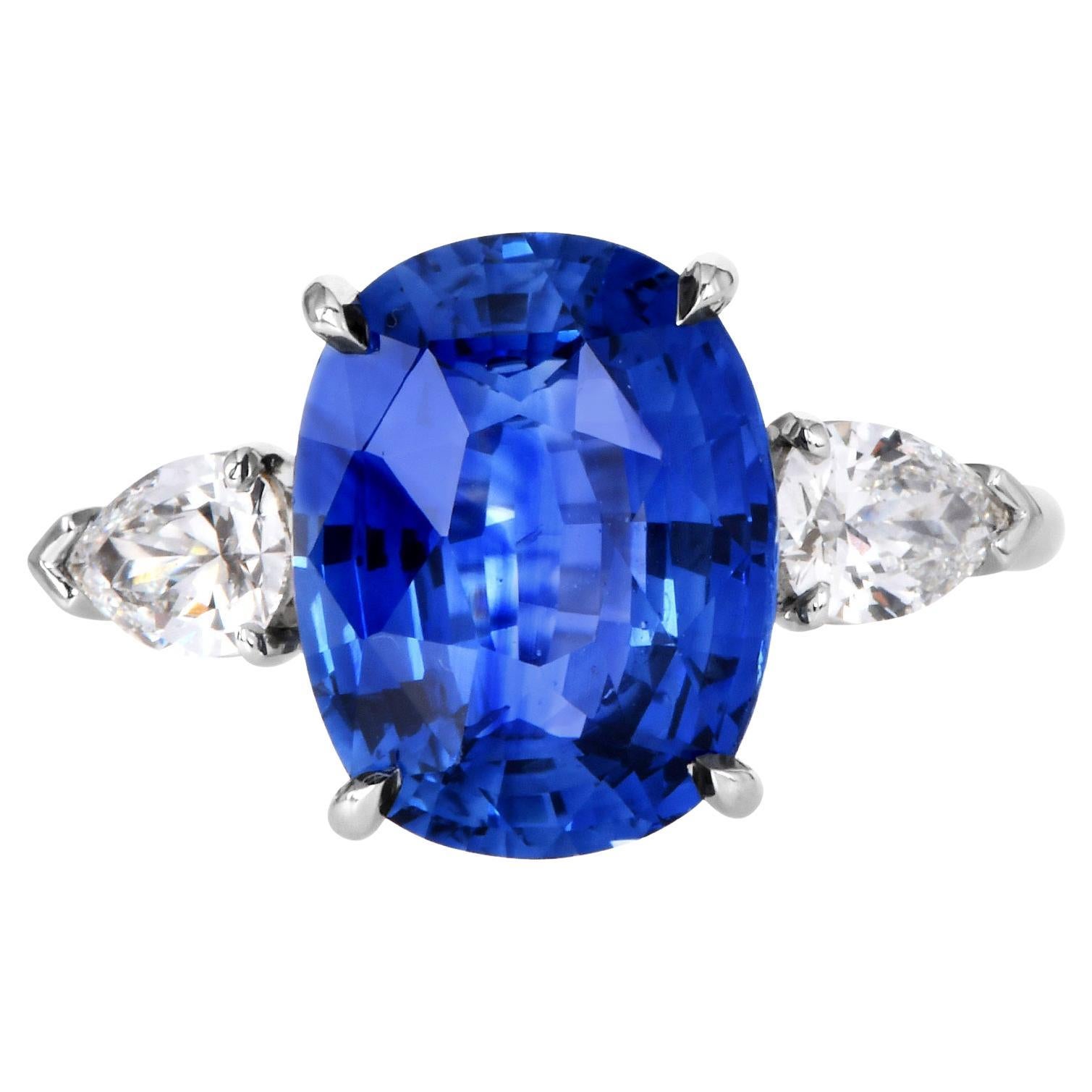 Bvlgari GIA Saphir & Diamant Bulgari Drei-Steine-Ring