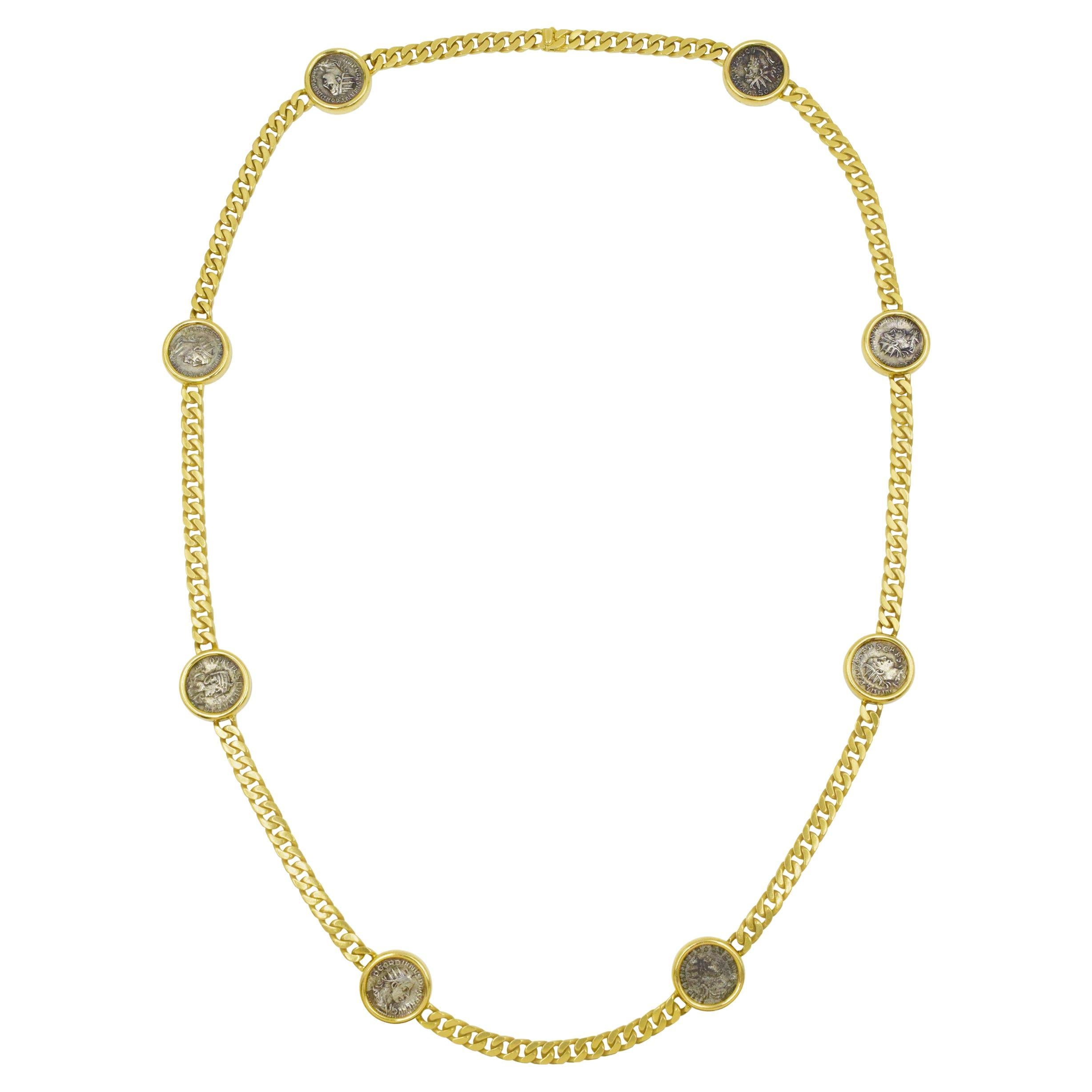 Bvlgari Gold and Coin Long-Chain 'Monete' Necklace