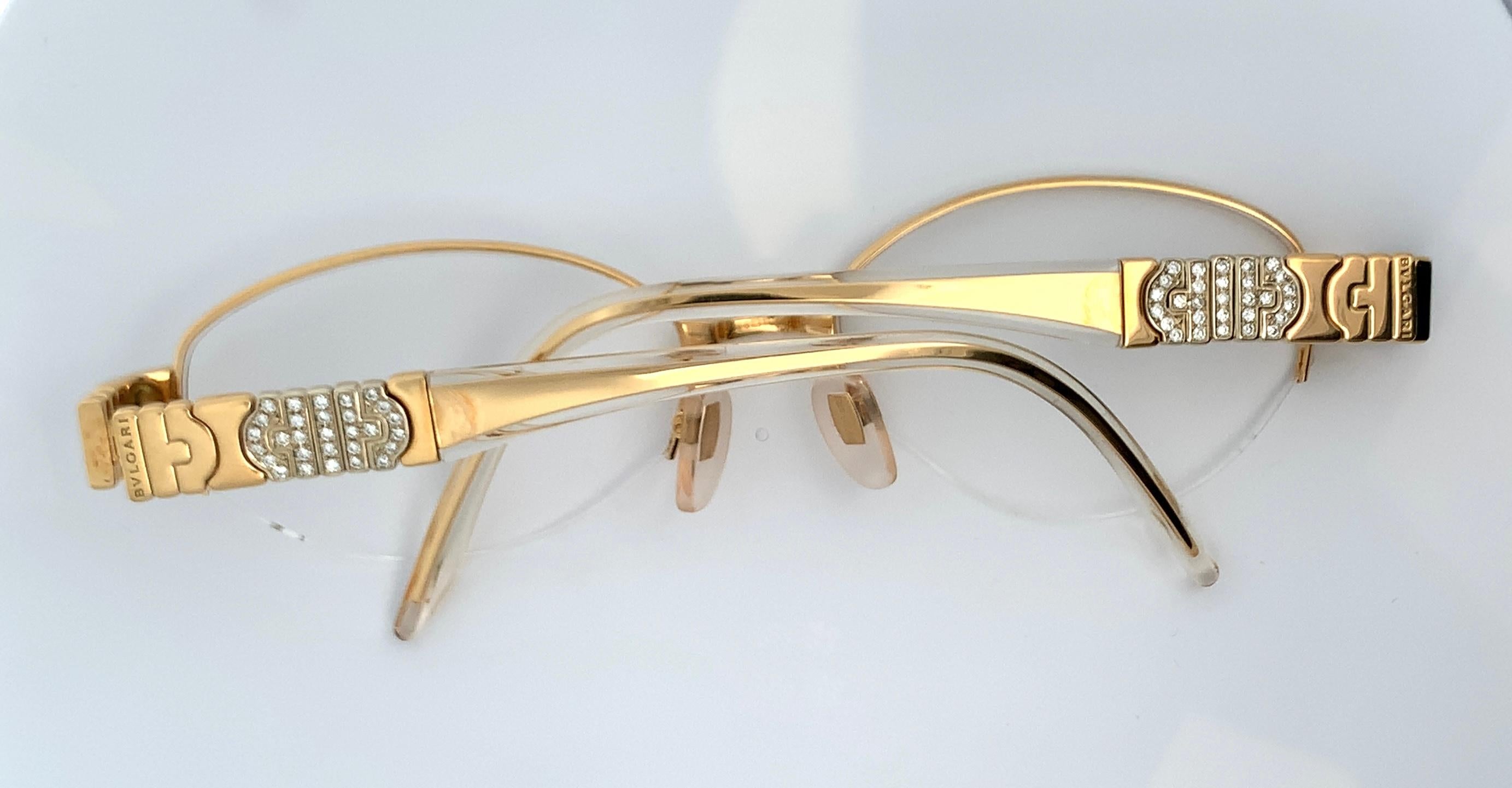 Bvlgari-Gläser aus Gold und Diamanten im Angebot 1