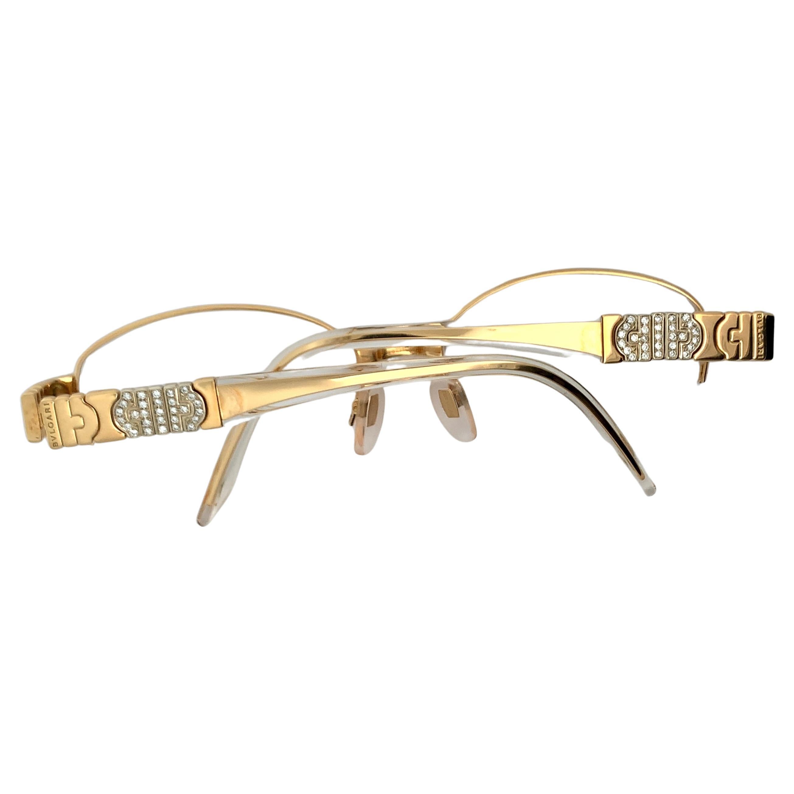 Bvlgari-Gläser aus Gold und Diamanten im Angebot