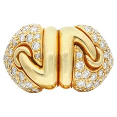 Vintage Bvlgari Gold and Diamond Ring