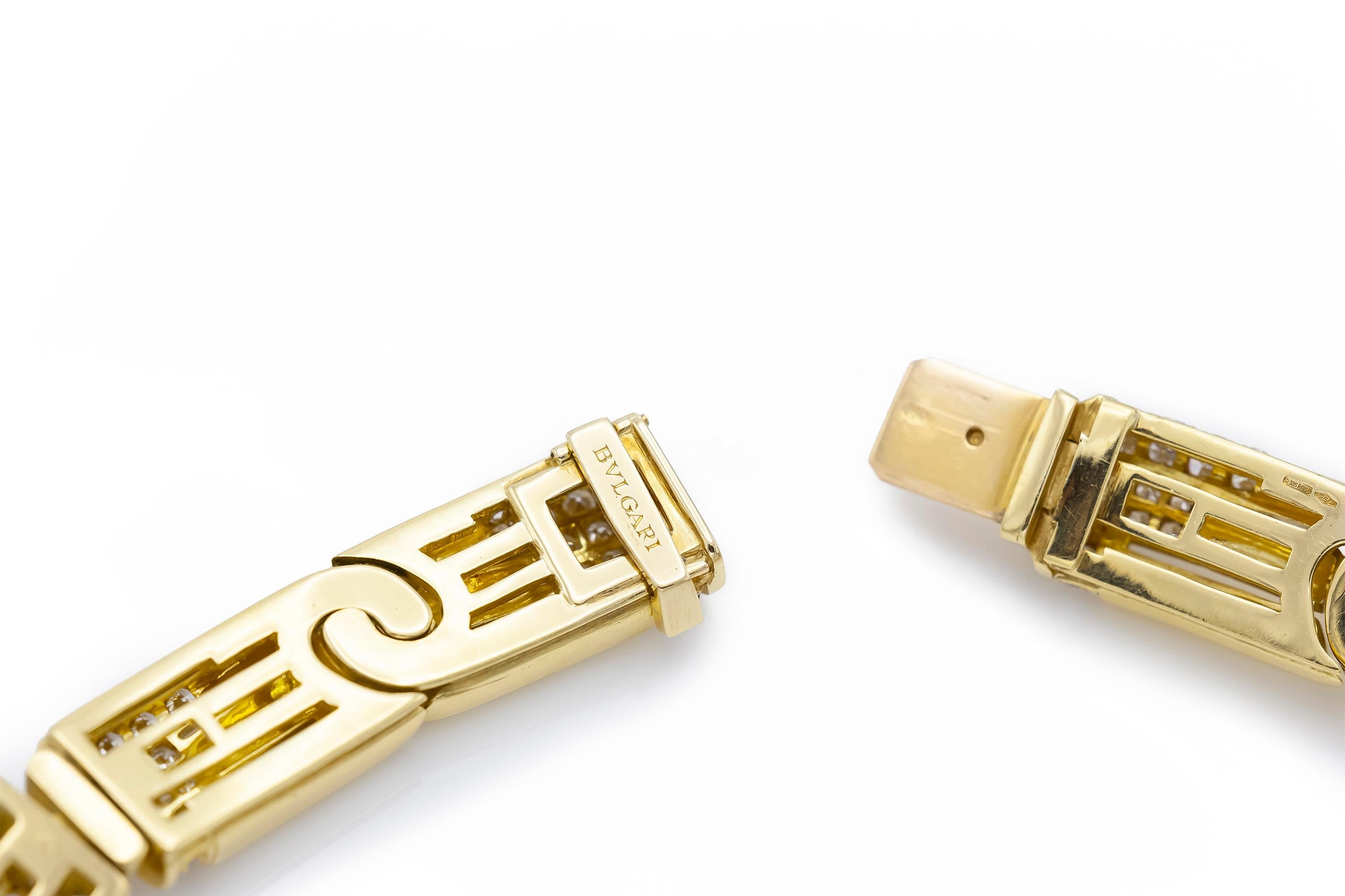 Halskette mit Gliederkragen, Gold und Diamanten von Bvlgari Damen