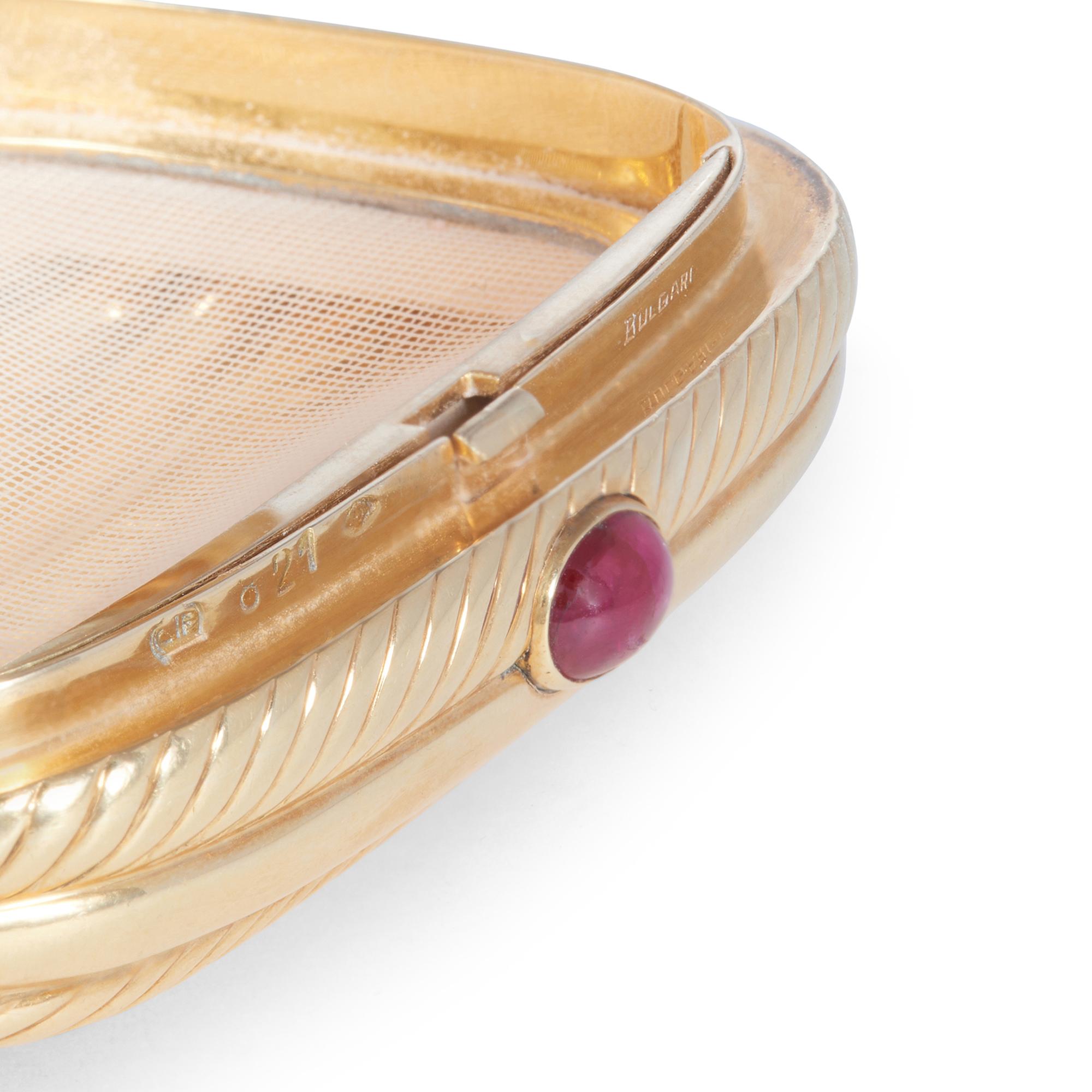 Bvlgari Gold and Ruby Compact Case, circa 1960s 1