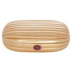 Vintage Bvlgari Gold and Ruby Compact Case, circa 1960s
