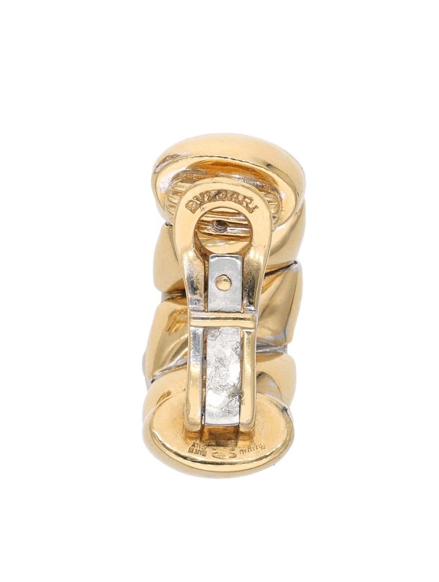 Pendientes de aro de oro y oro blanco de Bvlgari en Bueno estado para la venta en New York, NY
