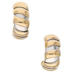 Pendientes de aro de oro y oro blanco de Bvlgari