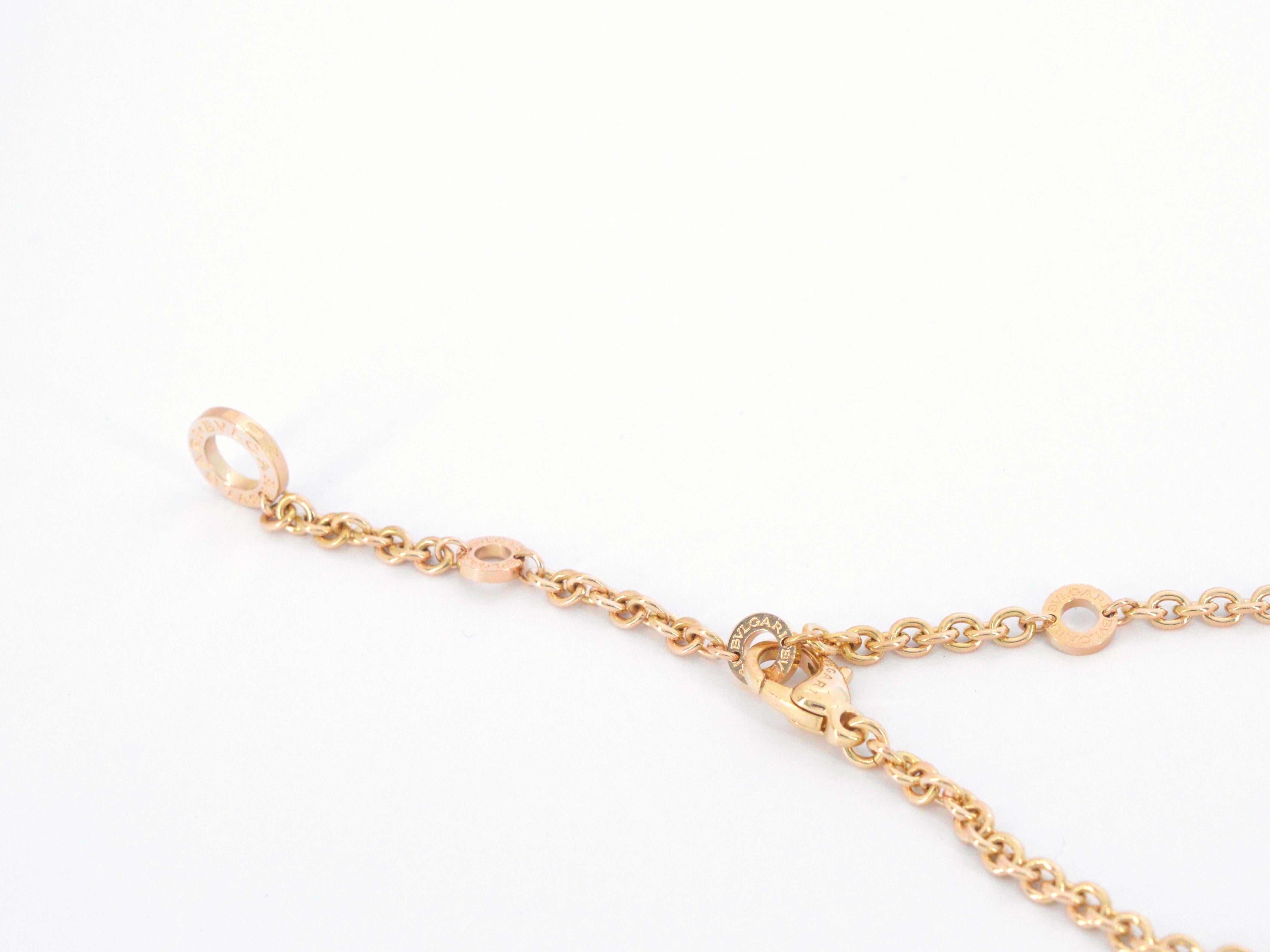 Bvlgari - Gold Bvlgari necklace with diamonds For Sale 7