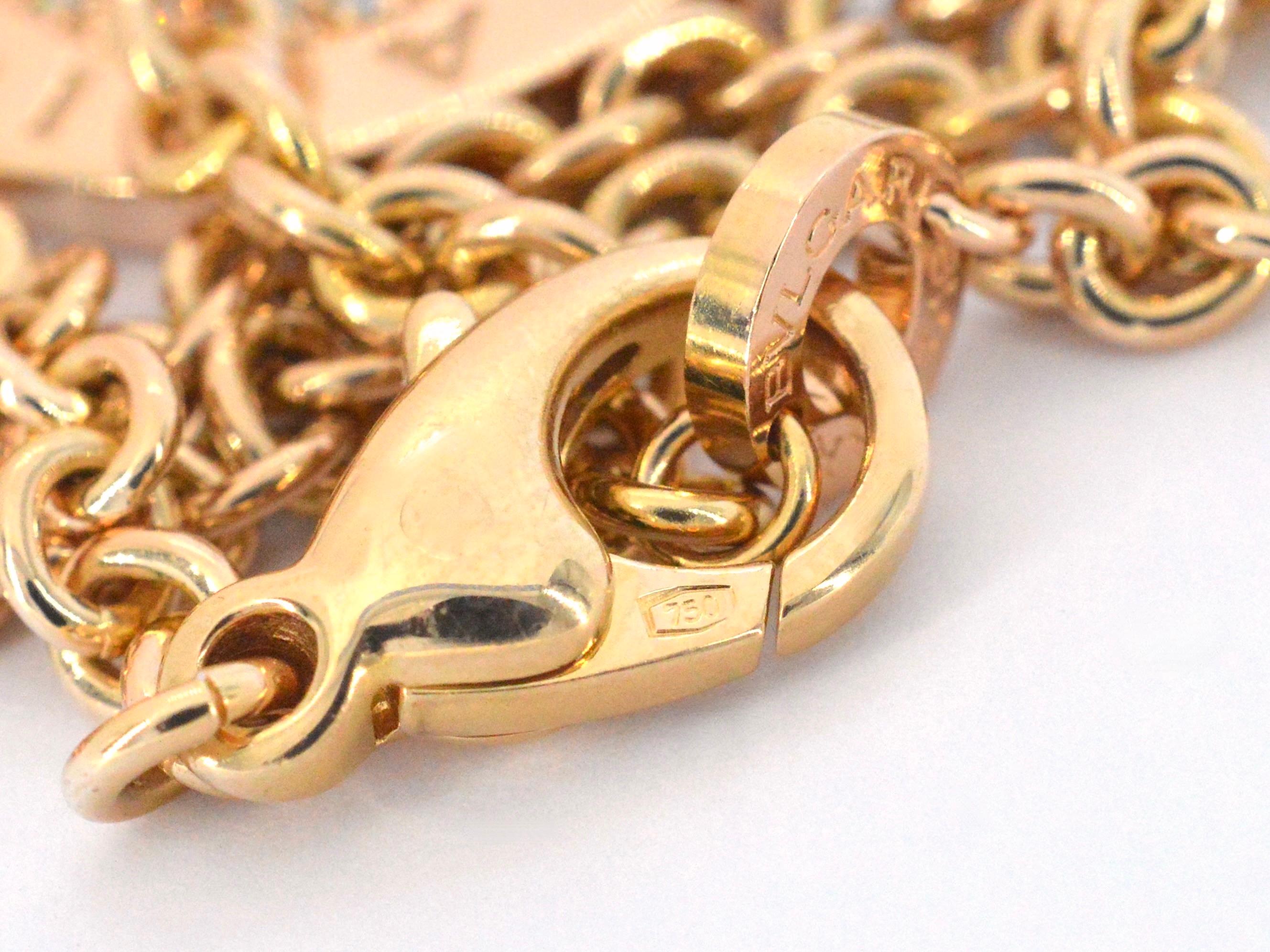 Bvlgari - Gold Bvlgari necklace with diamonds For Sale 9