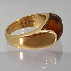 Bvlgari Gold Citrine Pinky Ring