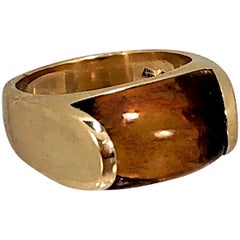 Bvlgari Gold Citrine Pinky Ring
