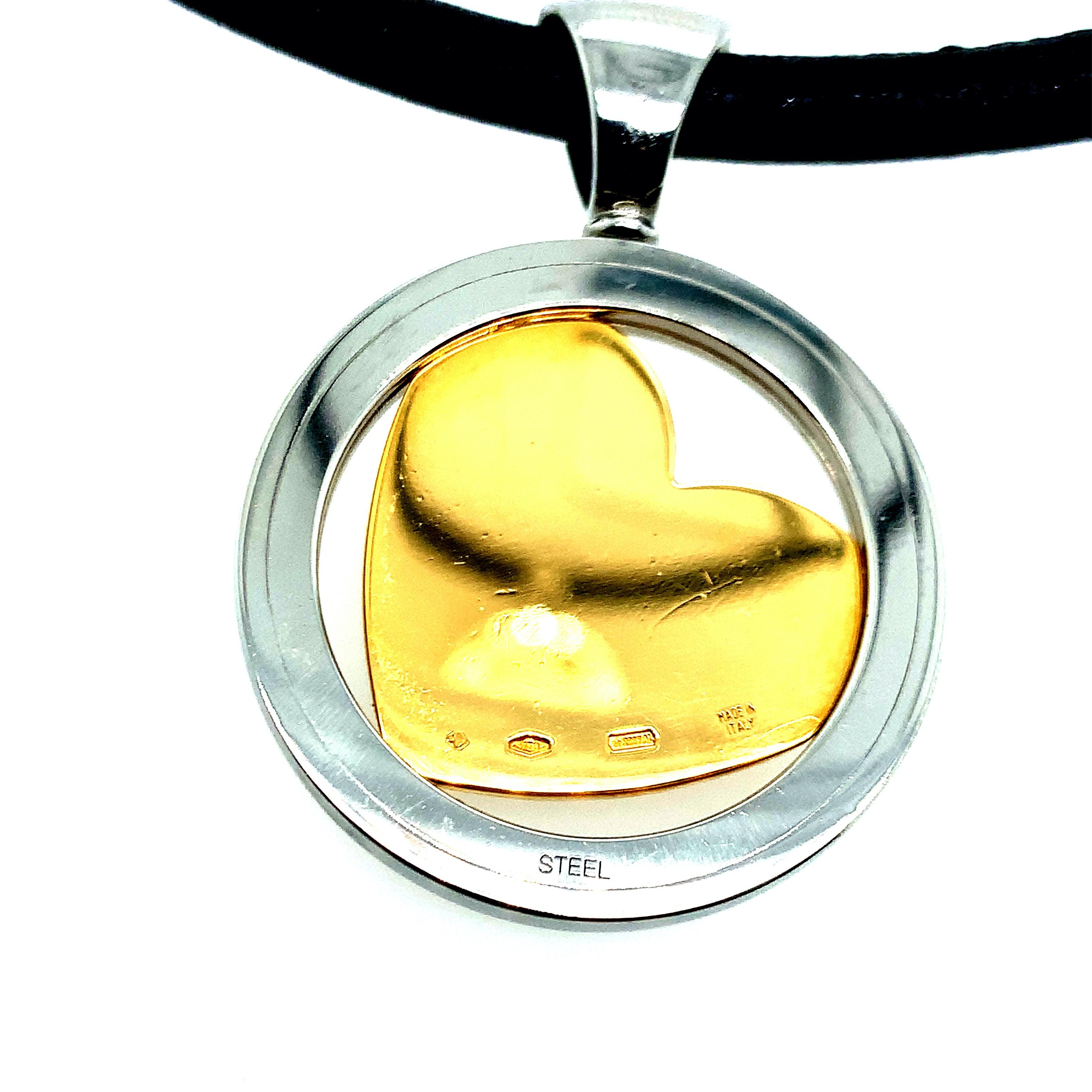 Bvlgari Gold-Diamant-Stahl-Halskette im Zustand „Hervorragend“ im Angebot in New York, NY