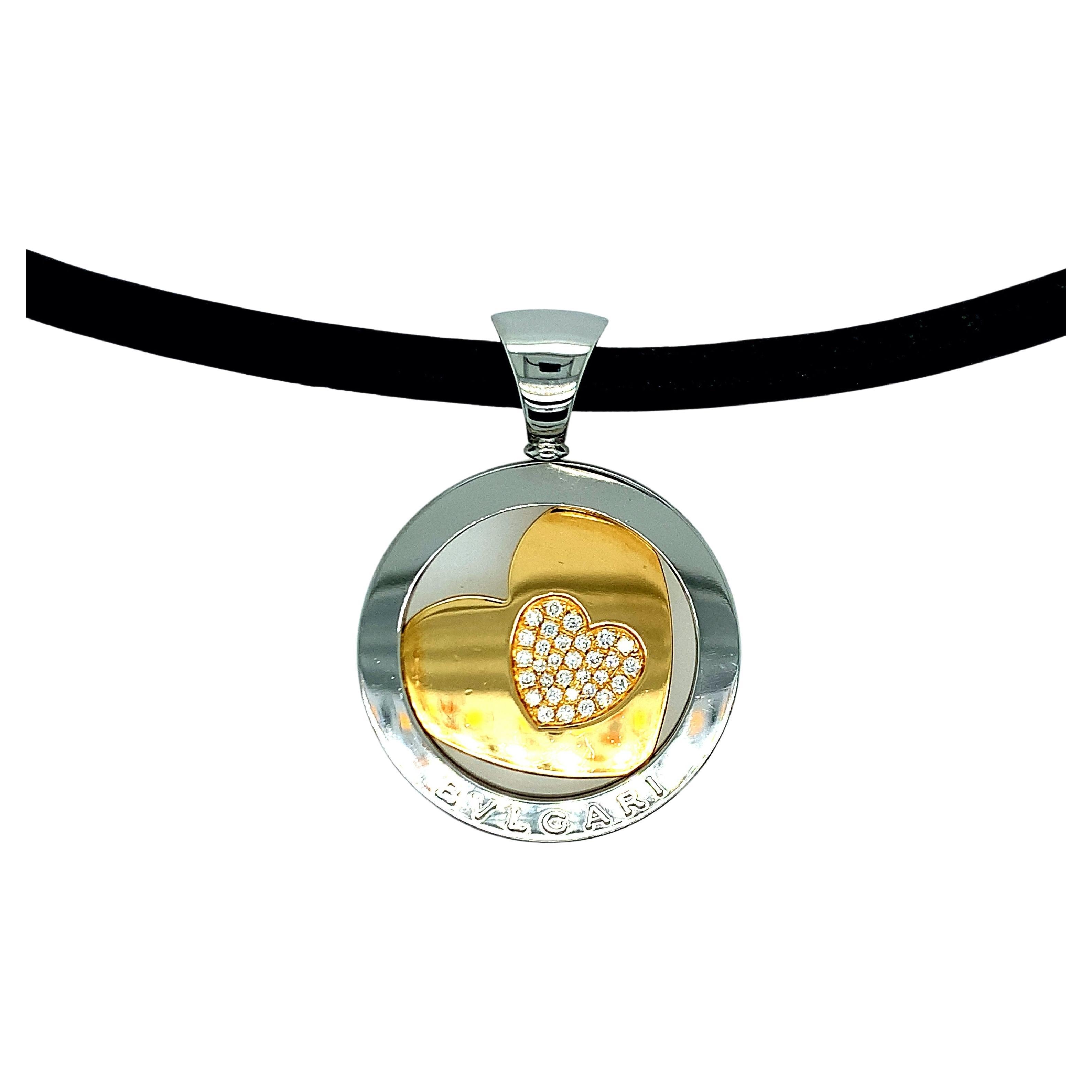 Bvlgari Gold-Diamant-Stahl-Halskette