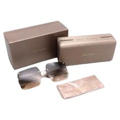 Bvlgari Gold Tone Square Sunglasses
