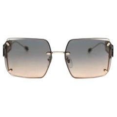 Bvlgari Gold Tone Square Sunglasses