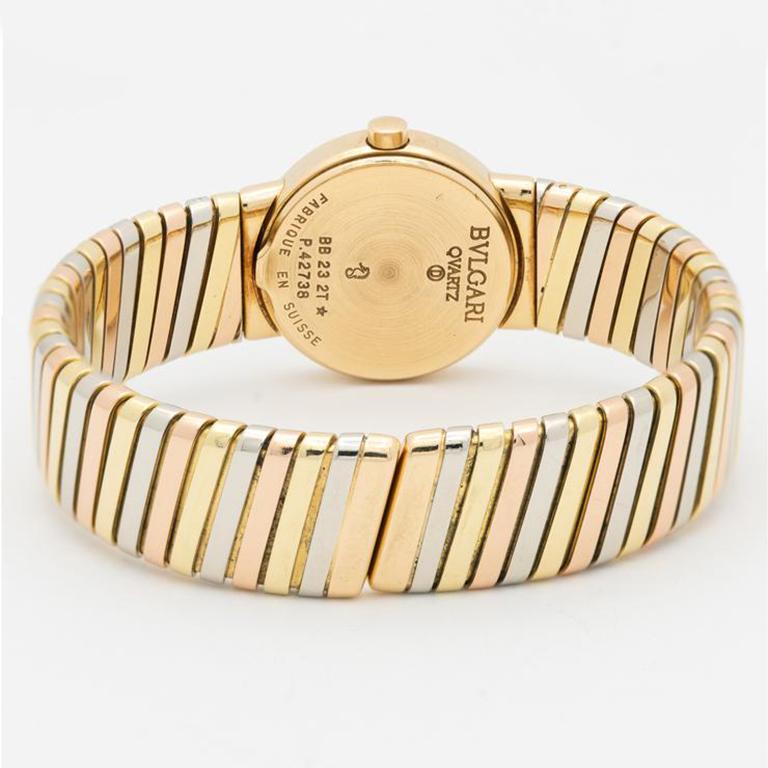 Bvlgari Gold Tricolor Tubogas Bb232t In Excellent Condition In New York, NY