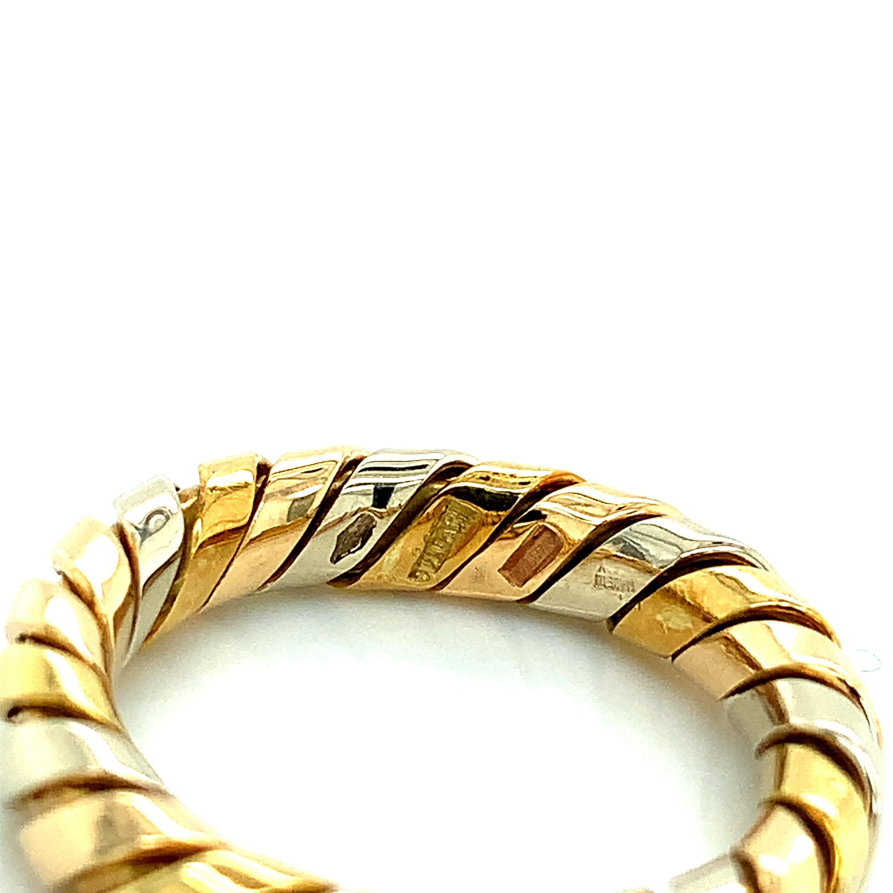 Bvlgari Gold Tubogas Ring In Excellent Condition For Sale In New York, NY